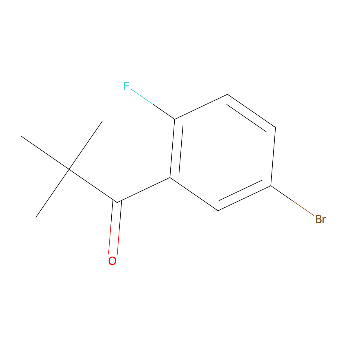 1-(5-Bromo-2-fluorophenyl)-2,2-dimethyl-1-propanone molecular structure, CAS 1511300-65-4