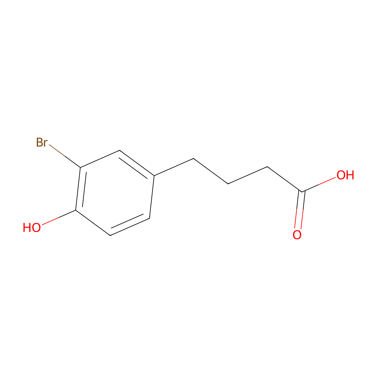 4-(3-Bromo-4-hydroxyphenyl)butanoic acid molecular structure, CAS 1511314-24-1
