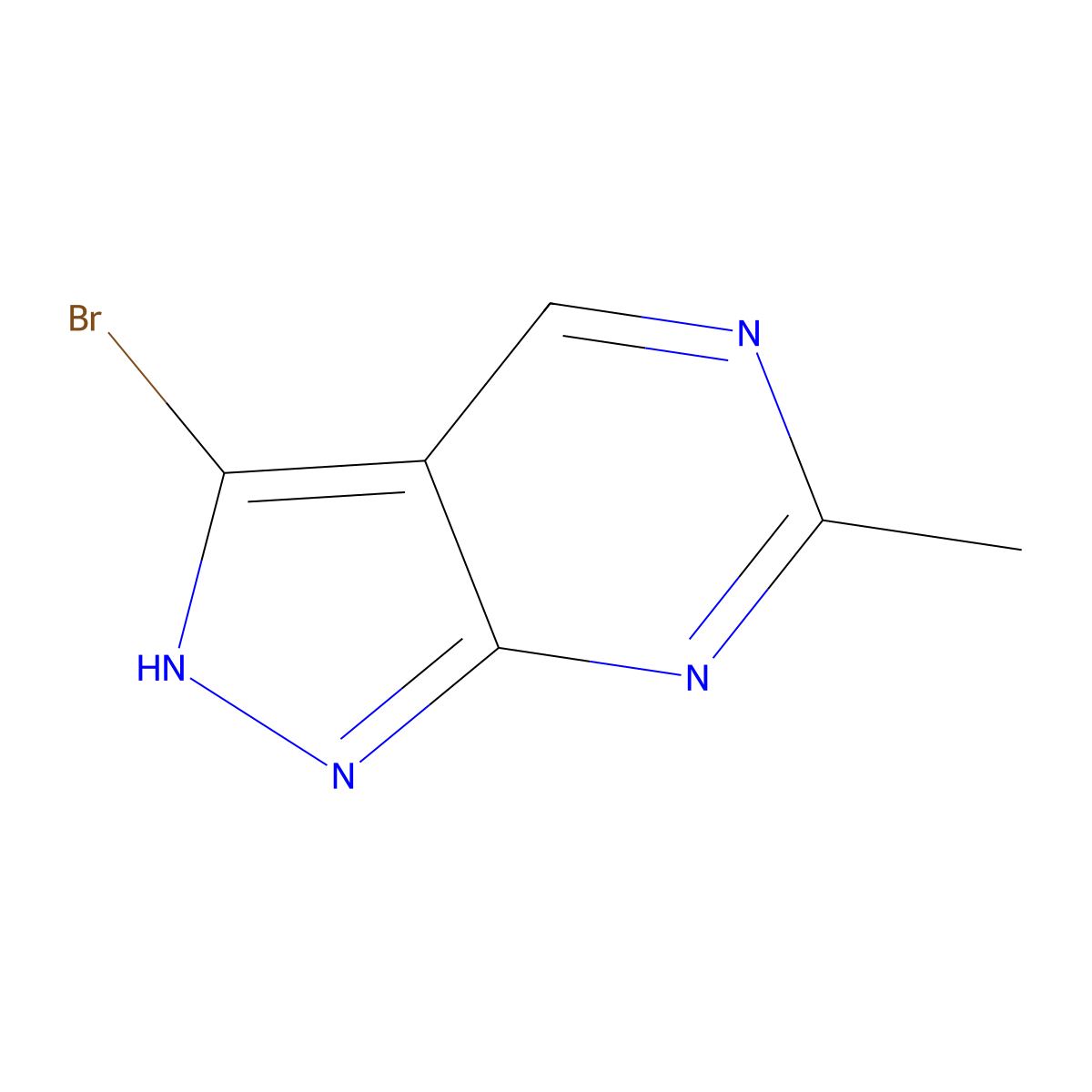 3-Bromo-6-methyl-1H-pyrazolo[3,4-d]pyrimidine molecular structure, CAS 1511316-21-4