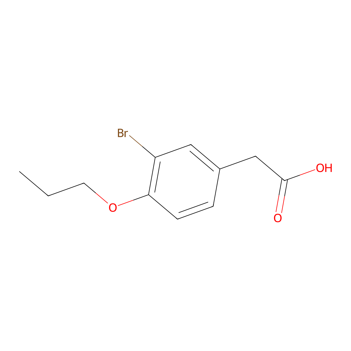 3-Bromo-4-propoxyphenylacetic Acid molecular structure, CAS 1511318-54-9