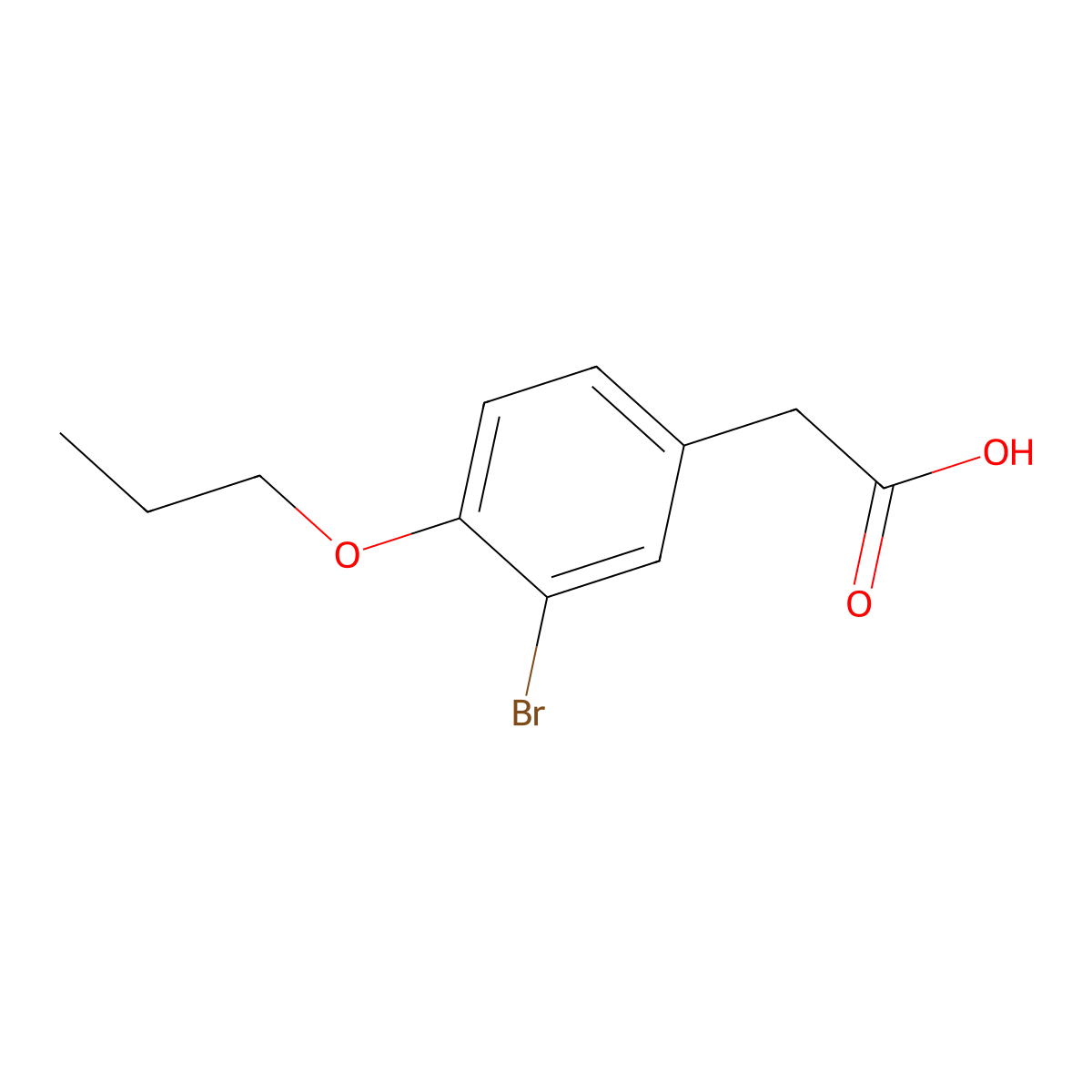 3-Bromo-4-propoxyphenylacetic Acid molecular structure, CAS 1511318-54-9
