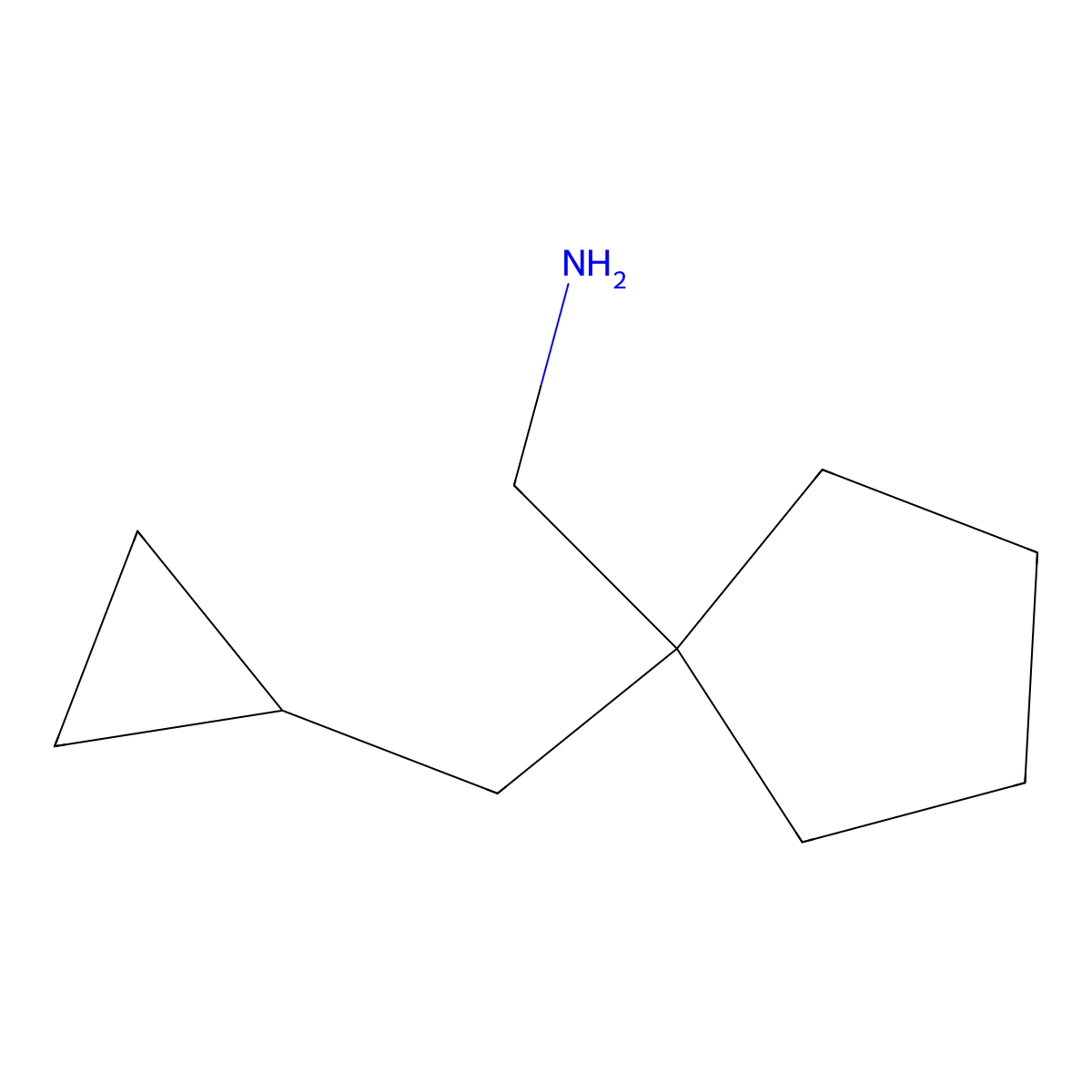 (1-(Cyclopropylmethyl)cyclopentyl)methanamine molecular structure, CAS 1511336-44-9