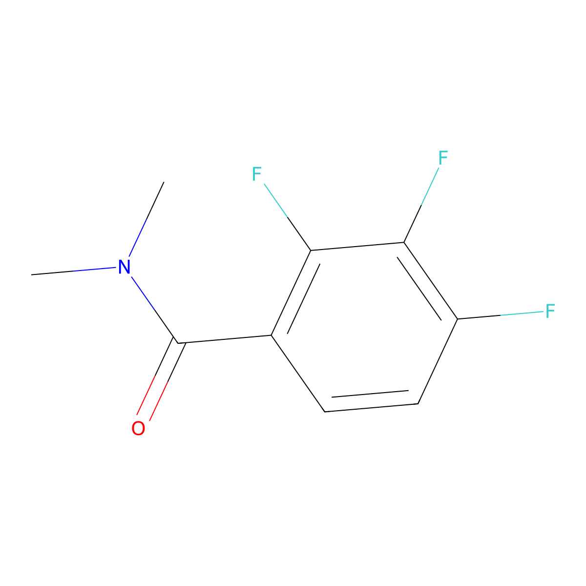 Benzamide, 2,3,4-trifluoro-N,N-dimethyl- molecular structure, CAS 1511344-88-9