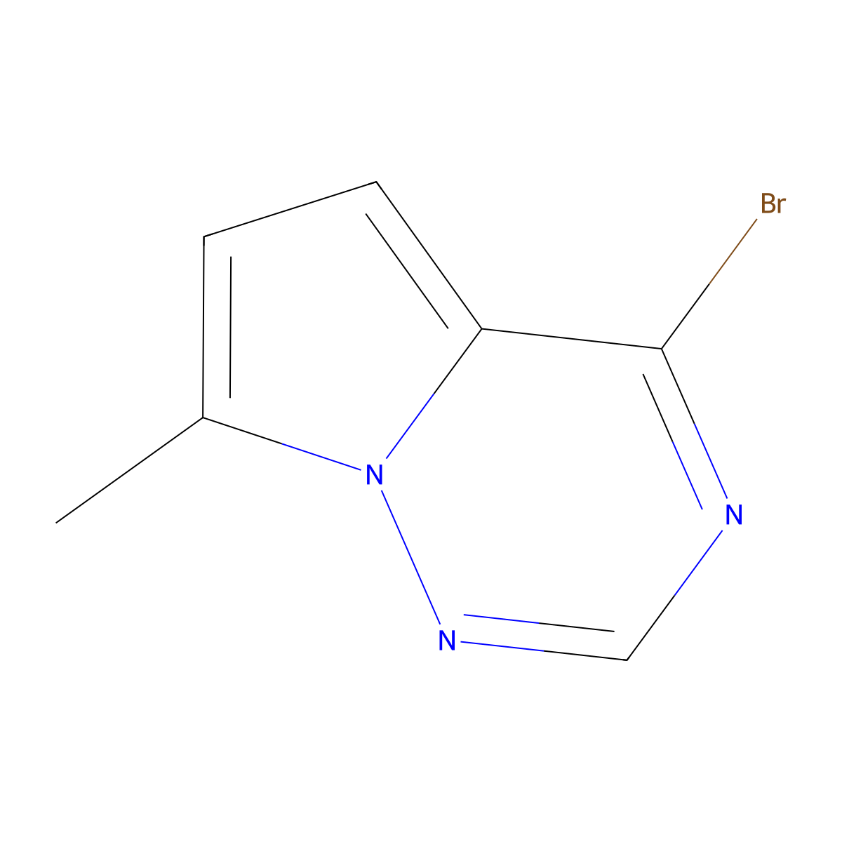 4-Bromo-7-methylpyrrolo[2,1-f][1,2,4]triazine molecular structure, CAS 1511347-09-3