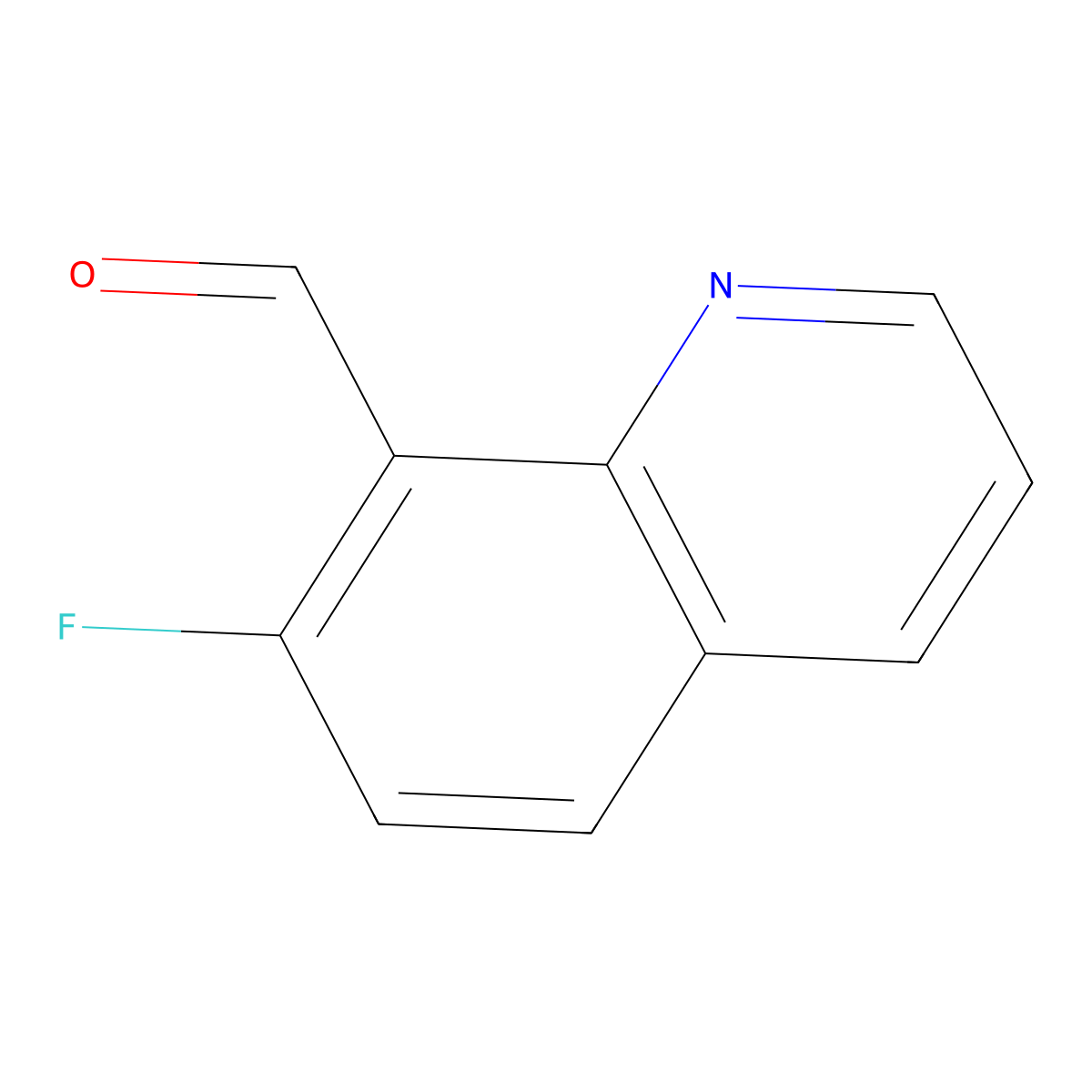 7-Fluoroquinoline-8-carbaldehyde molecular structure, CAS 1511349-44-2