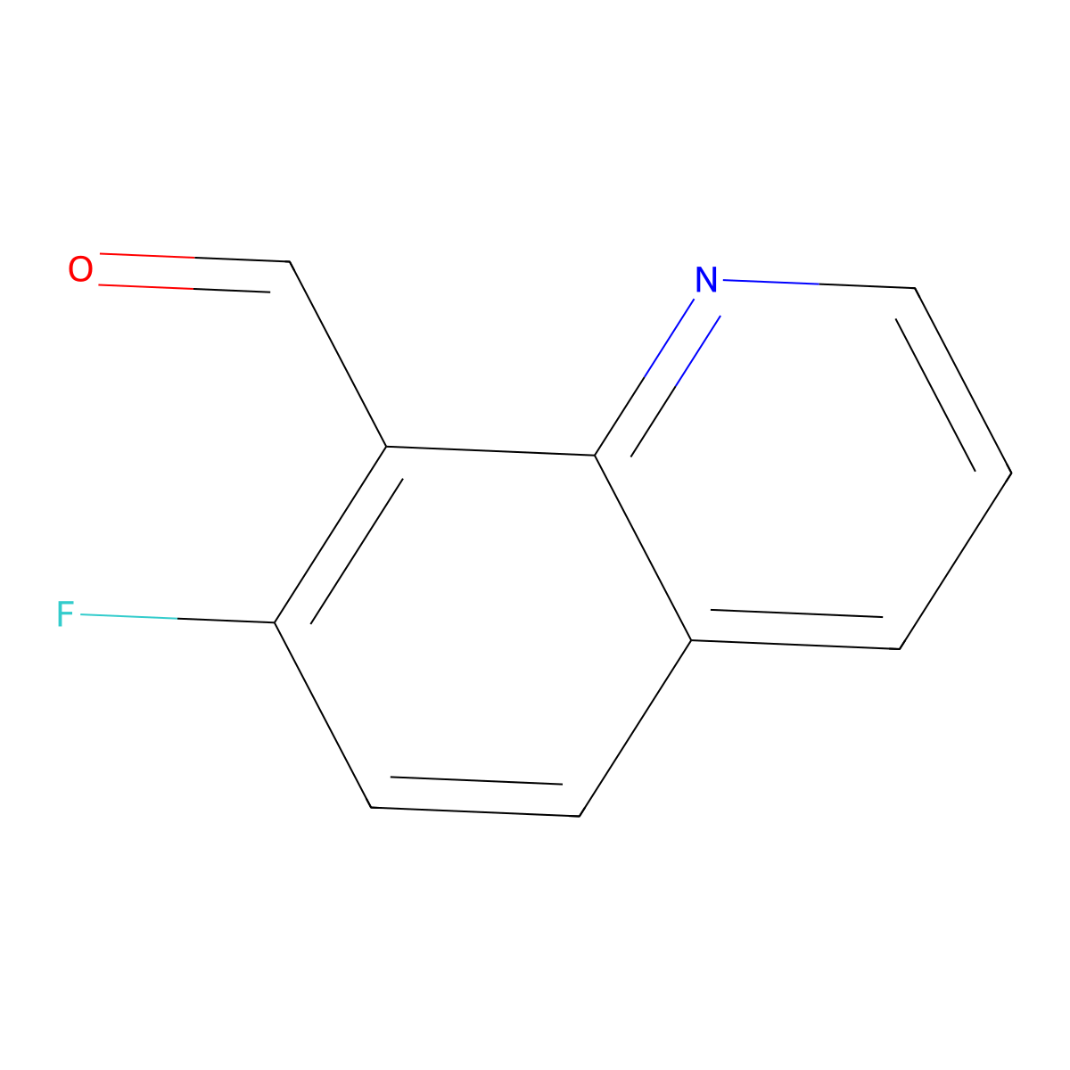 7-Fluoroquinoline-8-carbaldehyde molecular structure, CAS 1511349-44-2