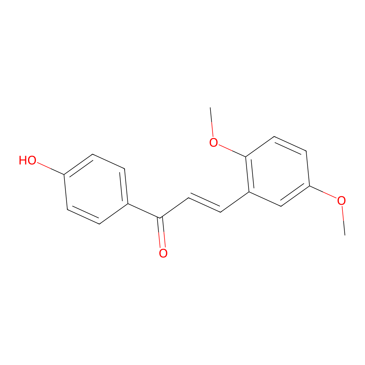 (2E)-3-(2,5-Dimethoxyphenyl)-1-(4-hydroxyphenyl)prop-2-en-1-one molecular structure, CAS 151135-94-3