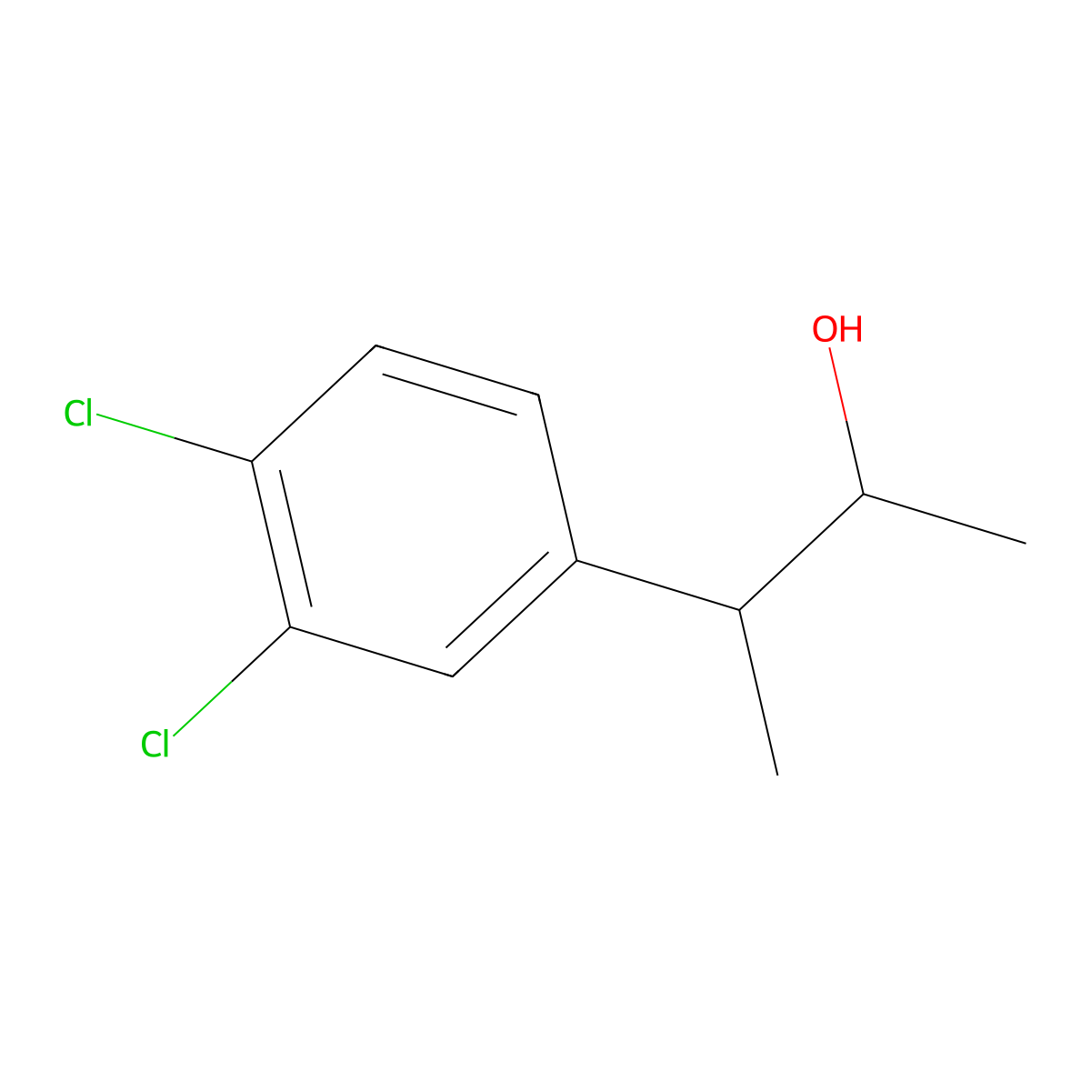 3-(3,4-Dichlorophenyl)butan-2-ol molecular structure, CAS 1511368-71-0
