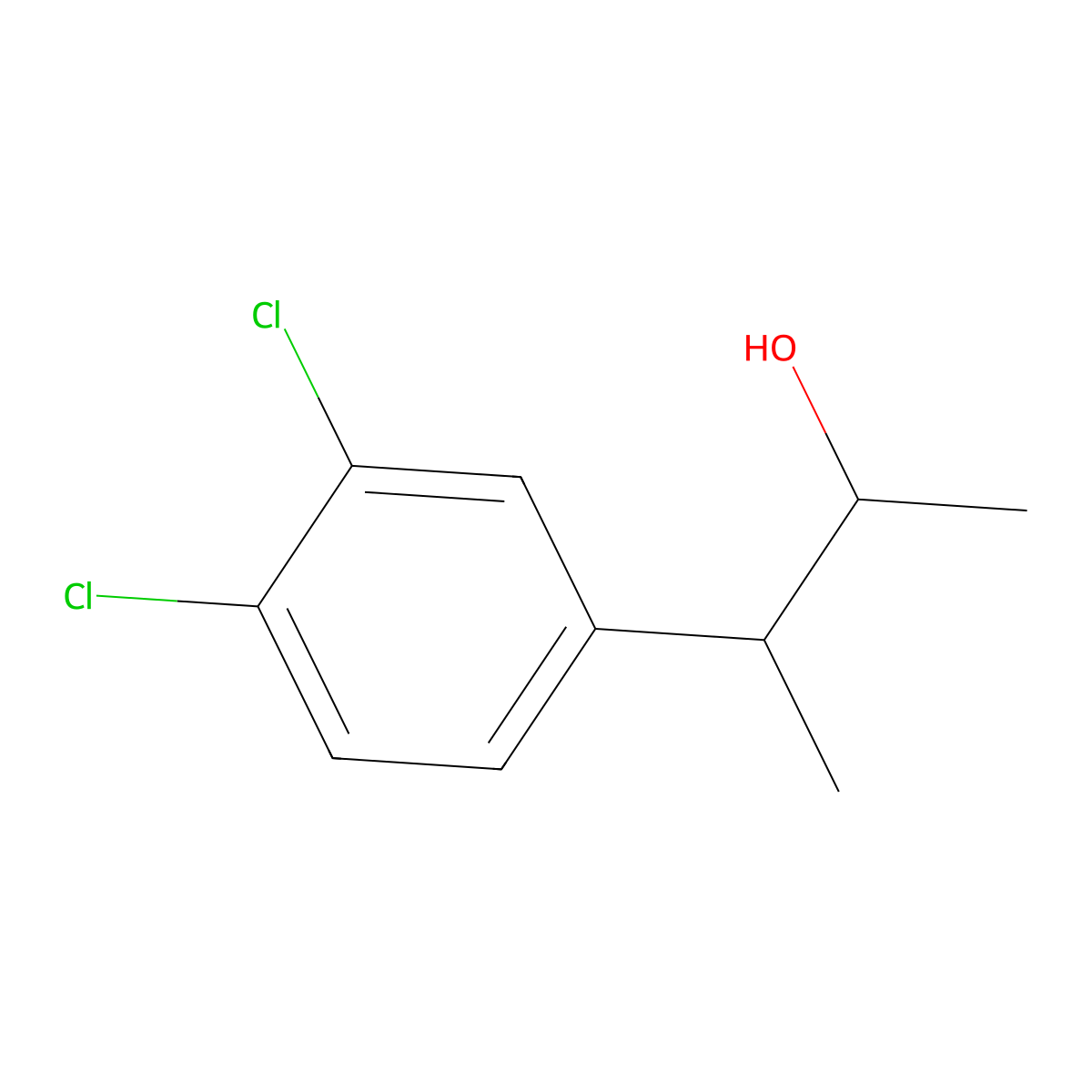 3-(3,4-Dichlorophenyl)butan-2-ol molecular structure, CAS 1511368-71-0