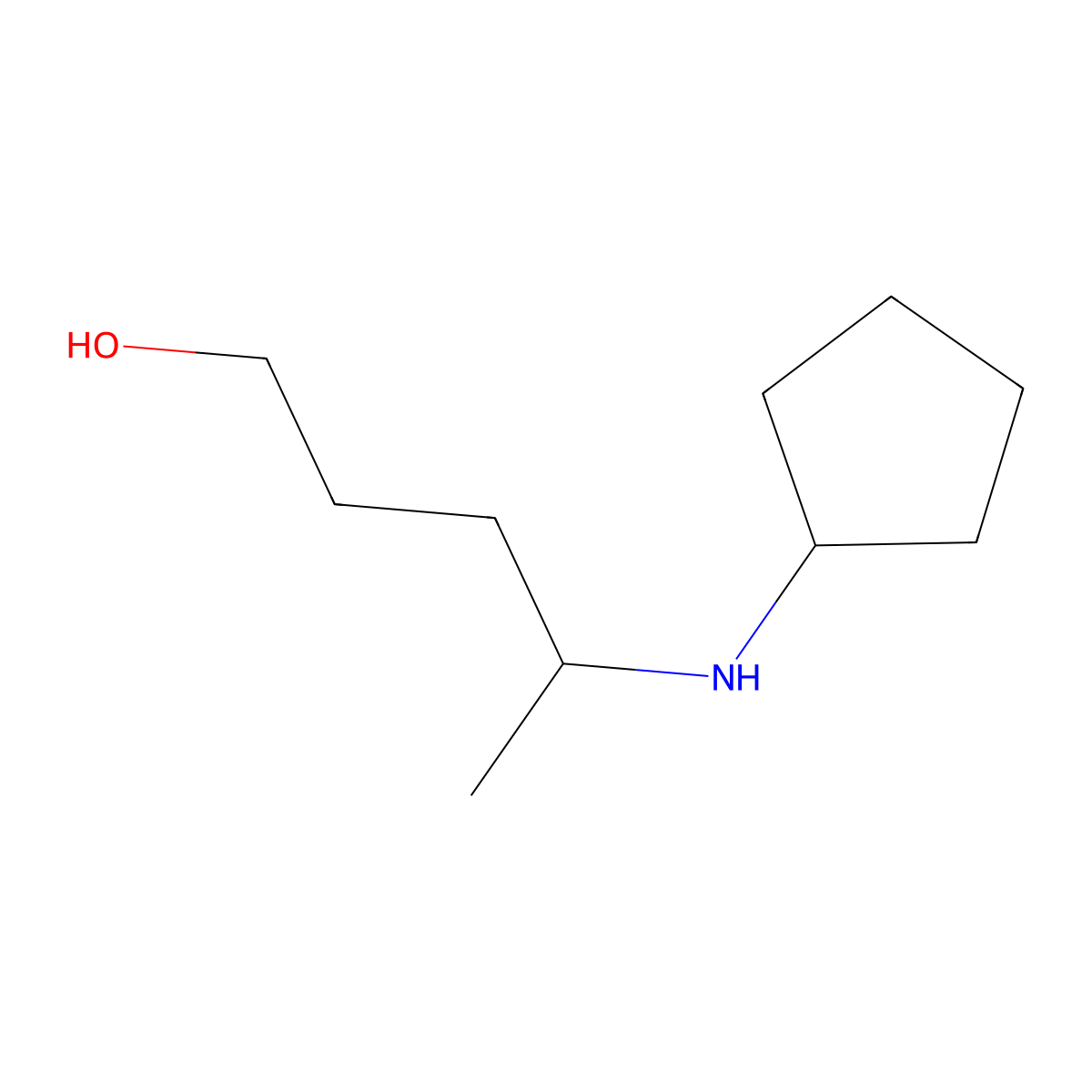 4-(Cyclopentylamino)pentan-1-ol molecular structure, CAS 1511377-00-6