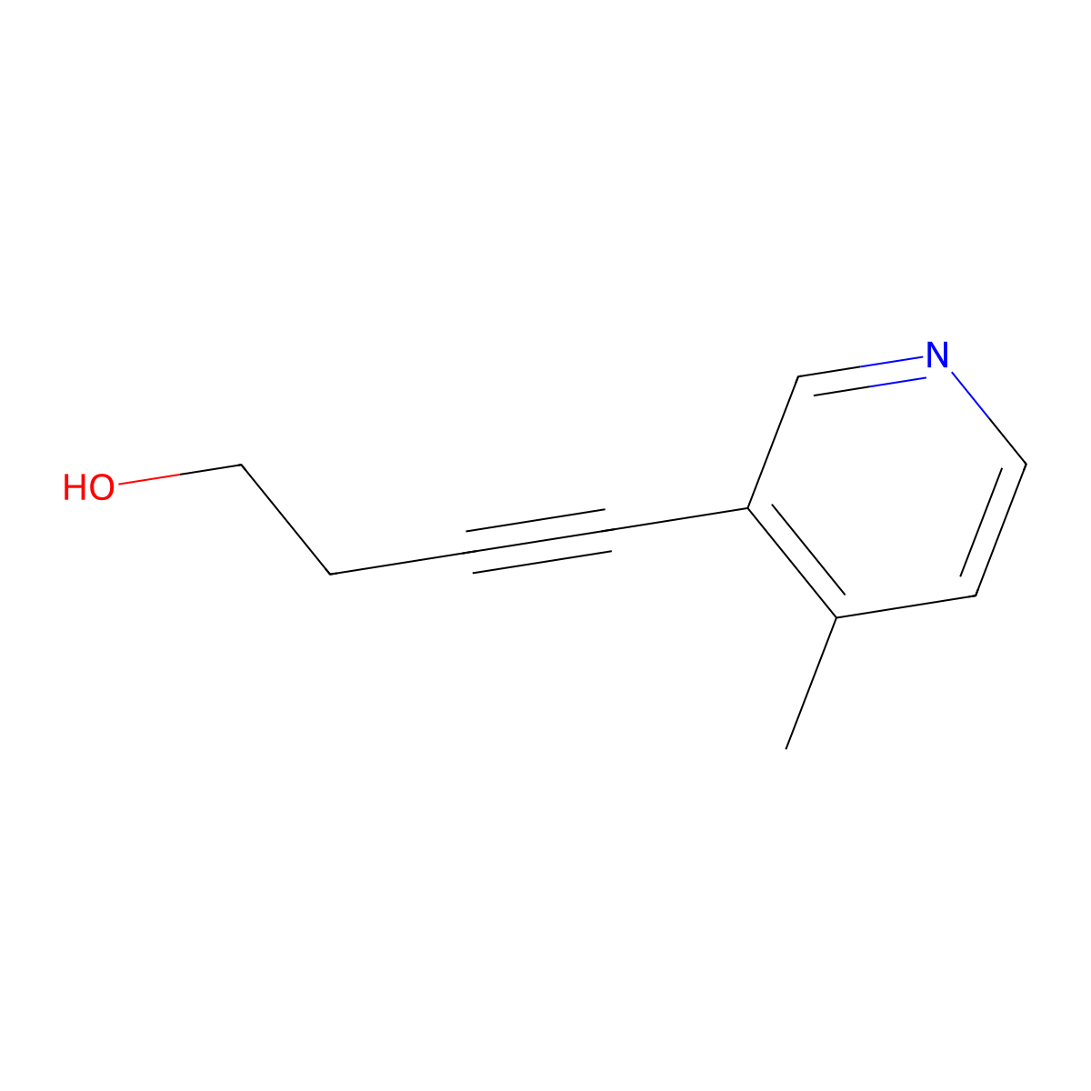 4-(4-Methylpyridin-3-yl)but-3-yn-1-ol molecular structure, CAS 1511392-28-1