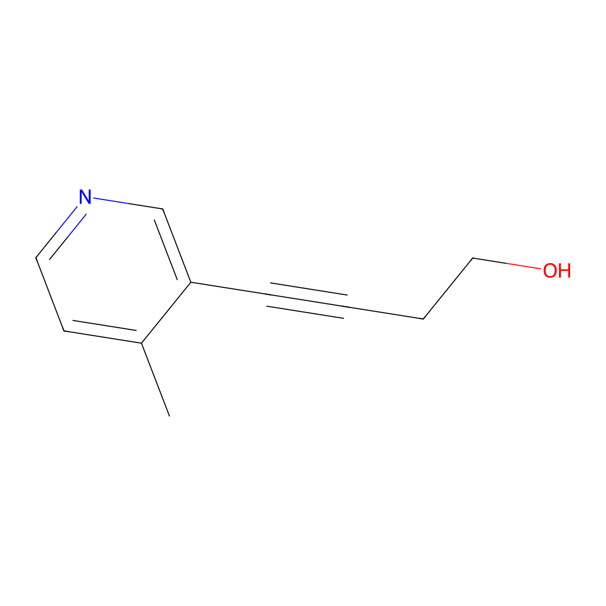 4-(4-Methylpyridin-3-yl)but-3-yn-1-ol molecular structure, CAS 1511392-28-1