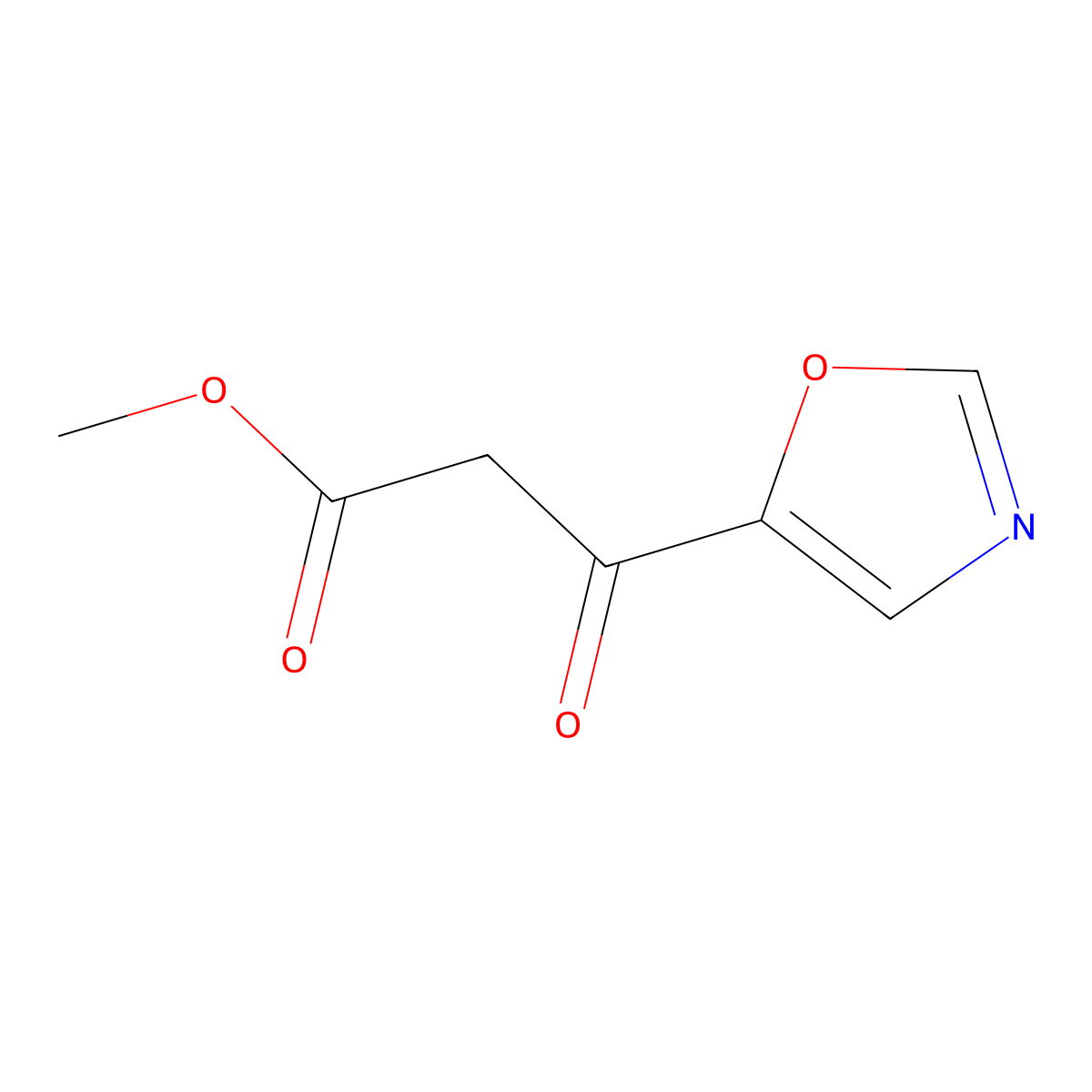 Methyl 3-(1,3-oxazol-5-yl)-3-oxopropanoate molecular structure, CAS 1511393-48-8
