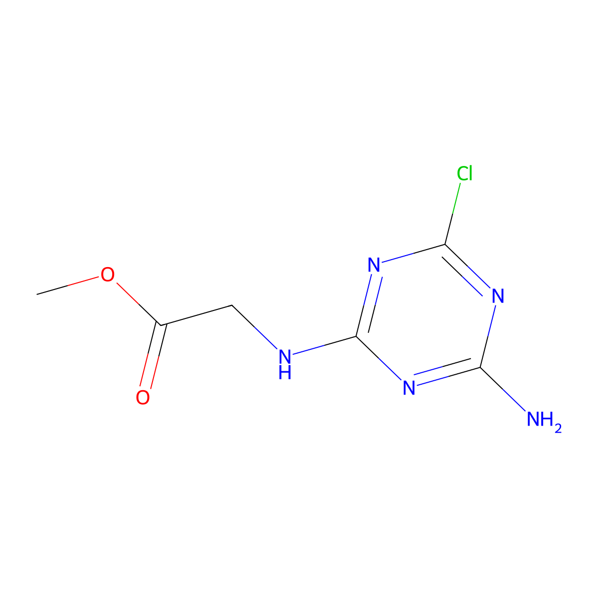 Methyl 2-[(4-amino-6-chloro-1,3,5-triazin-2-yl)amino]acetate molecular structure, CAS 1511396-47-6