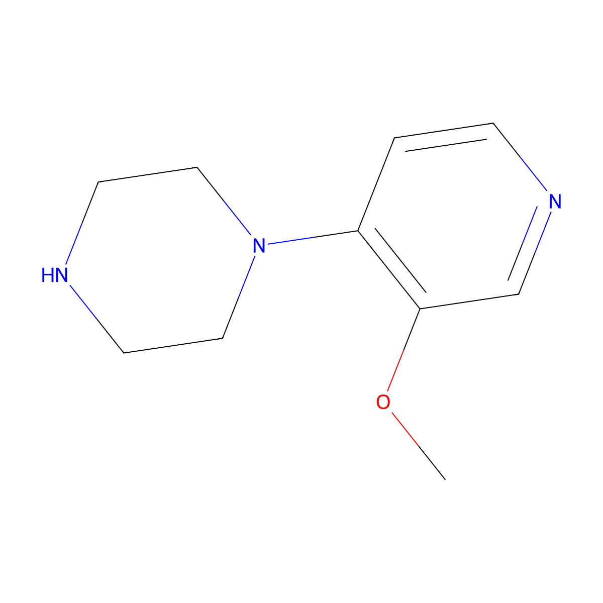 1-(3-Methoxypyridin-4-yl)piperazine molecular structure, CAS 151140-92-0