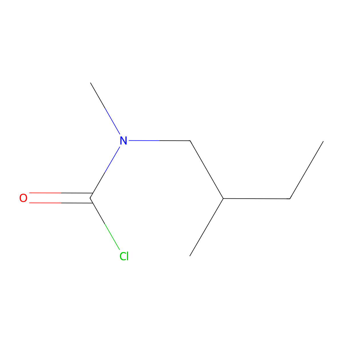 N-methyl-N-(2-methylbutyl)carbamoyl chloride molecular structure, CAS 1511410-37-9