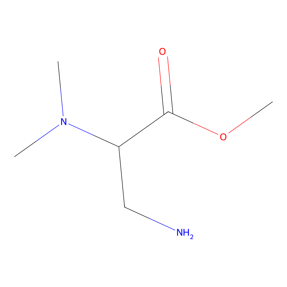 Methyl 3-amino-2-(dimethylamino)propanoate molecular structure, CAS 1511417-83-6