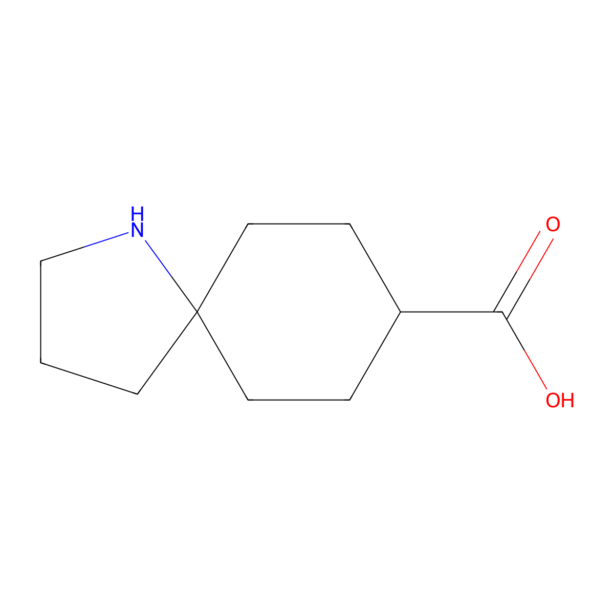 1-Azaspiro[4.5]decane-8-carboxylic acid molecular structure, CAS 1511419-86-5