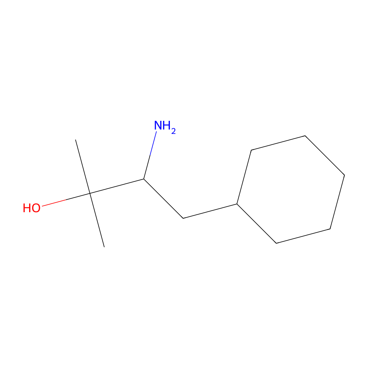 3-Amino-4-cyclohexyl-2-methylbutan-2-ol molecular structure, CAS 1511424-55-7