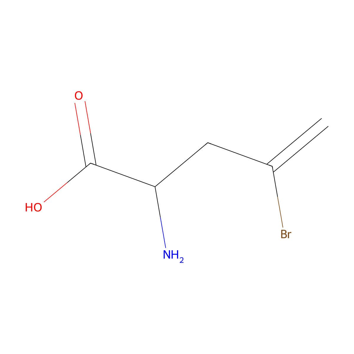L-2-Amino-4-bromo-4-pentenoic acid molecular structure, CAS 151144-96-6