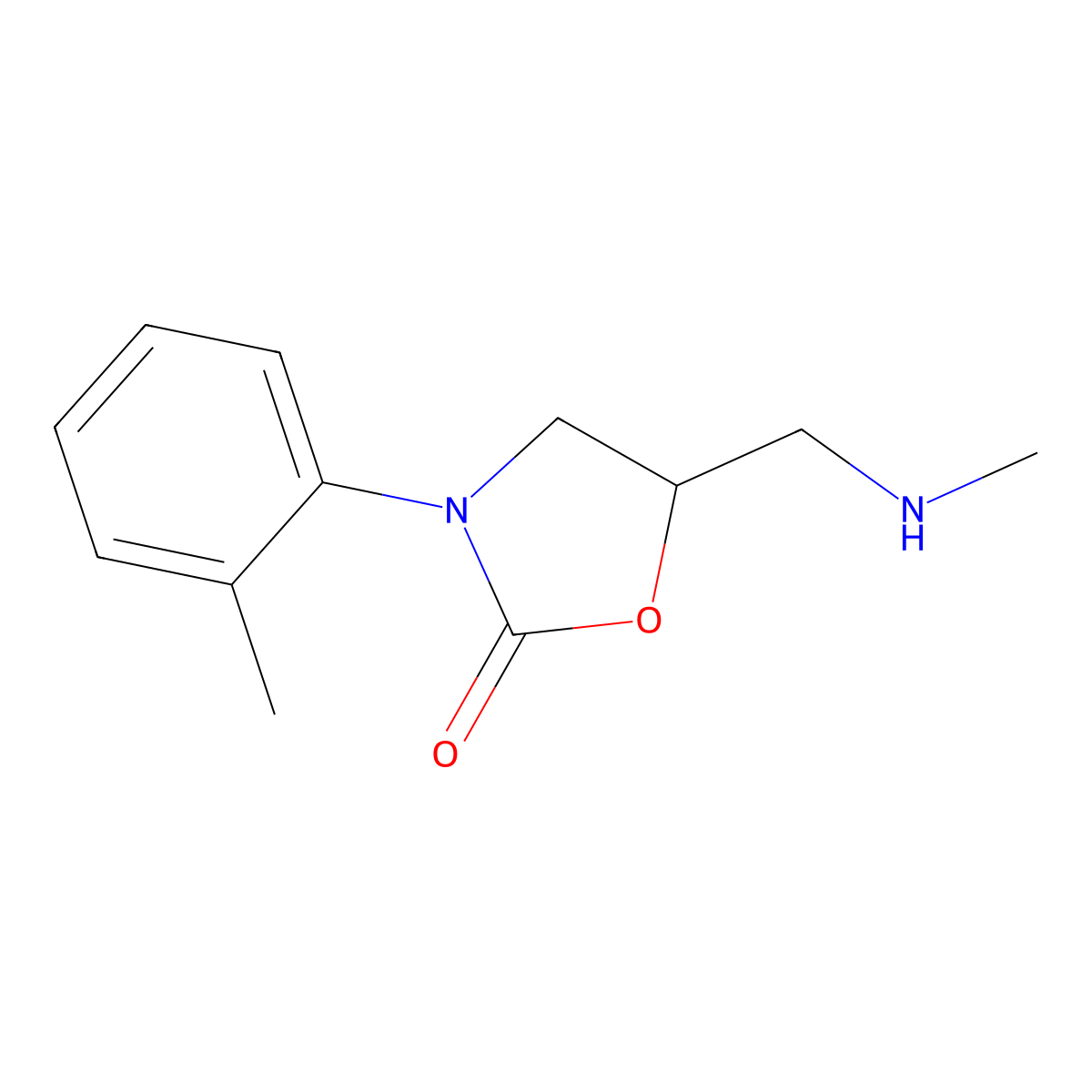 5-[(Methylamino)methyl]-3-(2-methylphenyl)-1,3-oxazolidin-2-one molecular structure, CAS 1511440-05-3