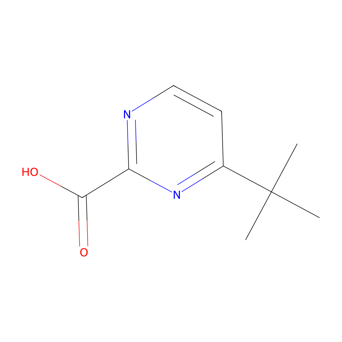 4-(Tert-butyl)pyrimidine-2-carboxylic acid molecular structure, CAS 1511440-17-7