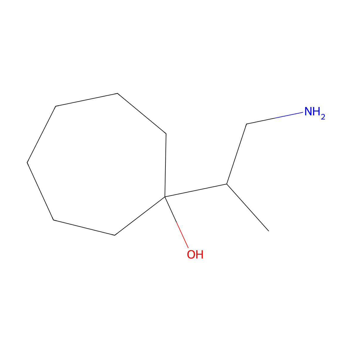 1-(1-Aminopropan-2-yl)cycloheptan-1-ol molecular structure, CAS 1511450-61-5