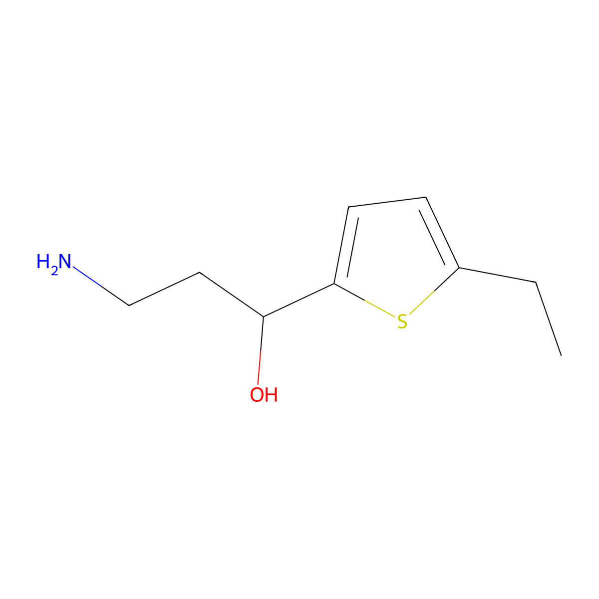 3-Amino-1-(5-ethylthiophen-2-yl)propan-1-ol molecular structure, CAS 1511453-61-4