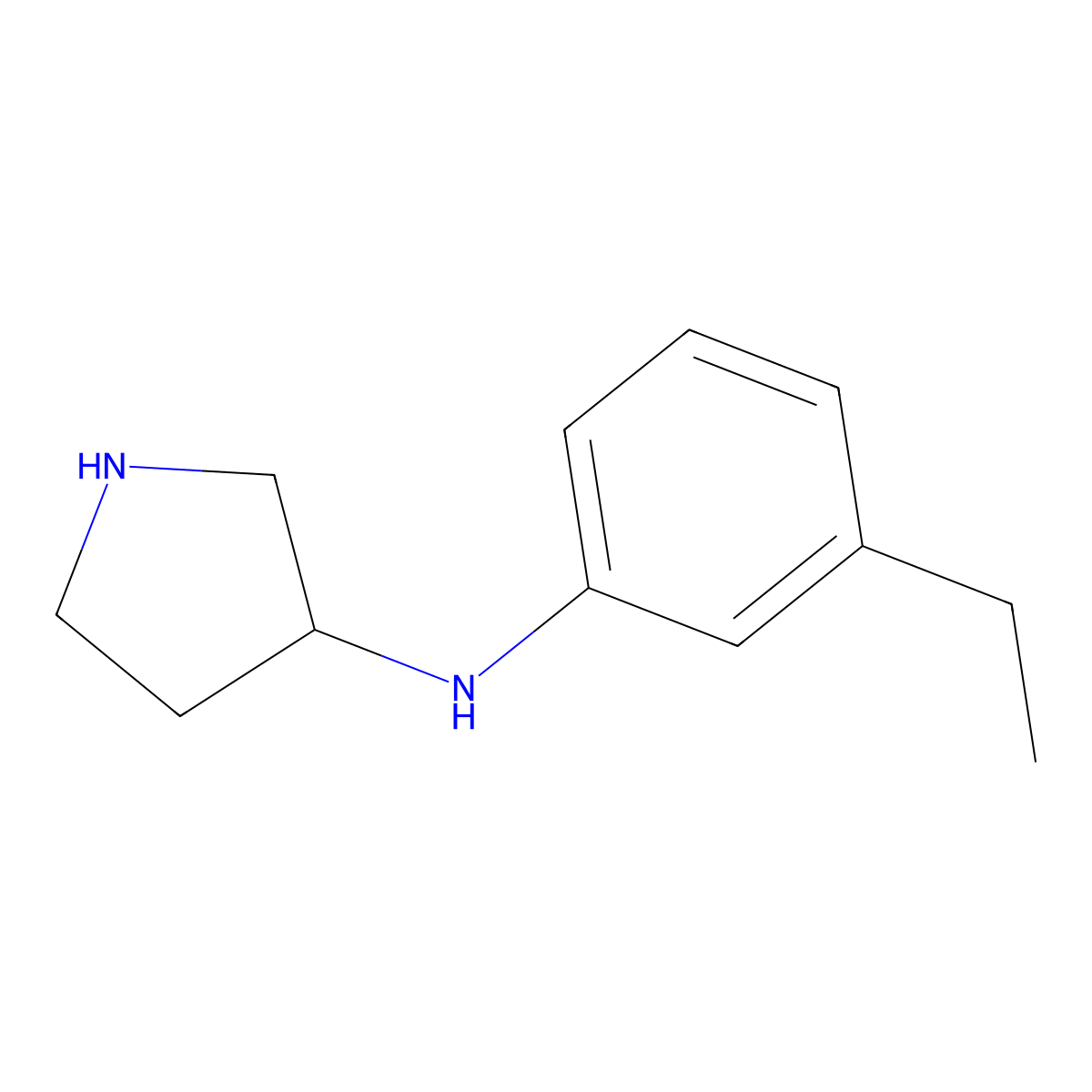 N-(3-ethylphenyl)pyrrolidin-3-amine molecular structure, CAS 1511453-76-1