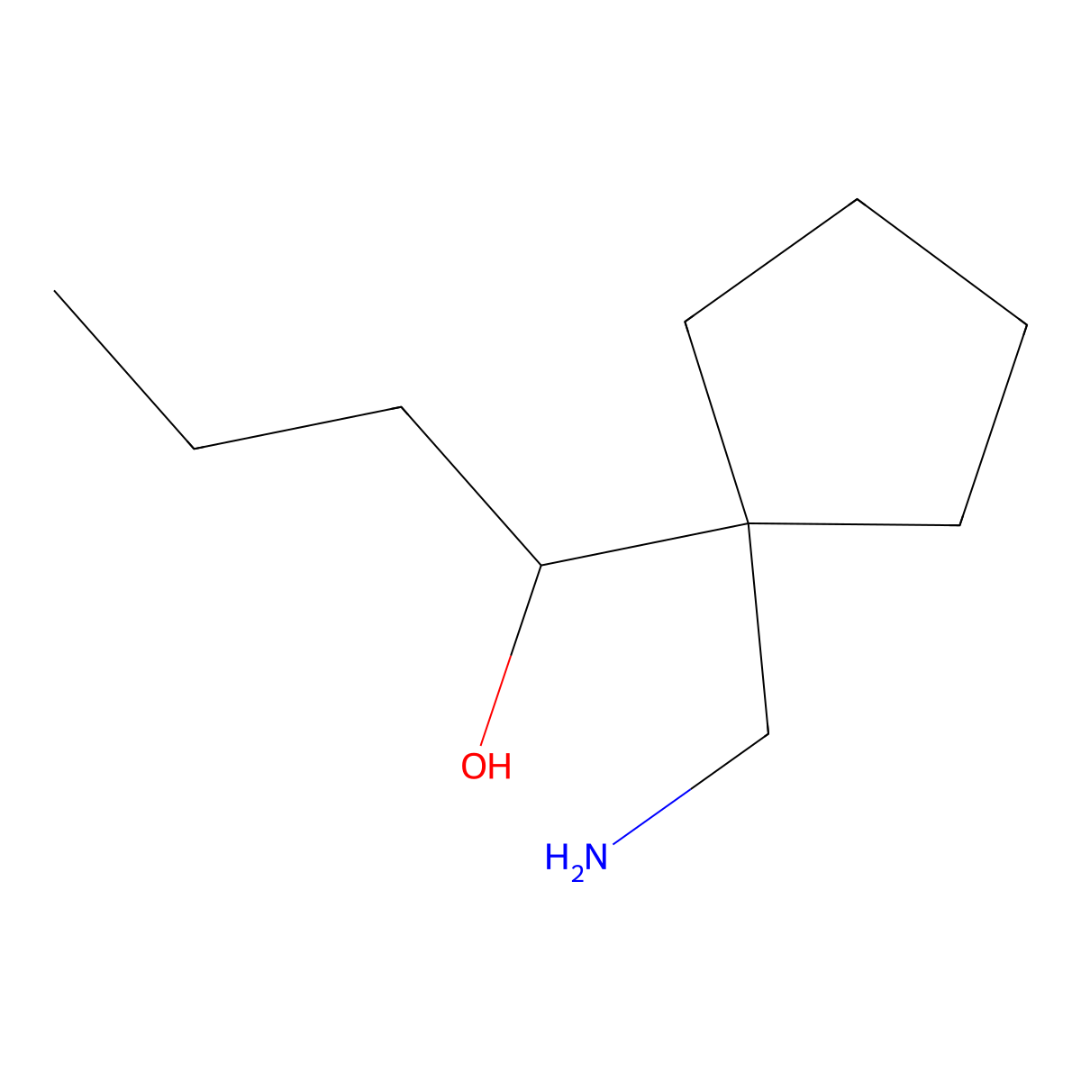 1-[1-(Aminomethyl)cyclopentyl]butan-1-ol molecular structure, CAS 1511468-59-9