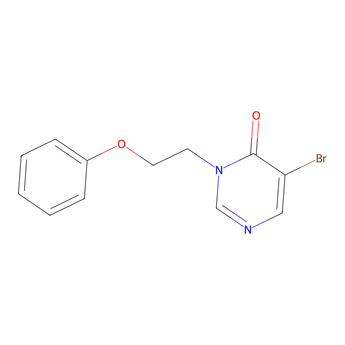 5-Bromo-3-(2-phenoxyethyl)-3,4-dihydropyrimidin-4-one molecular structure, CAS 1511468-75-9