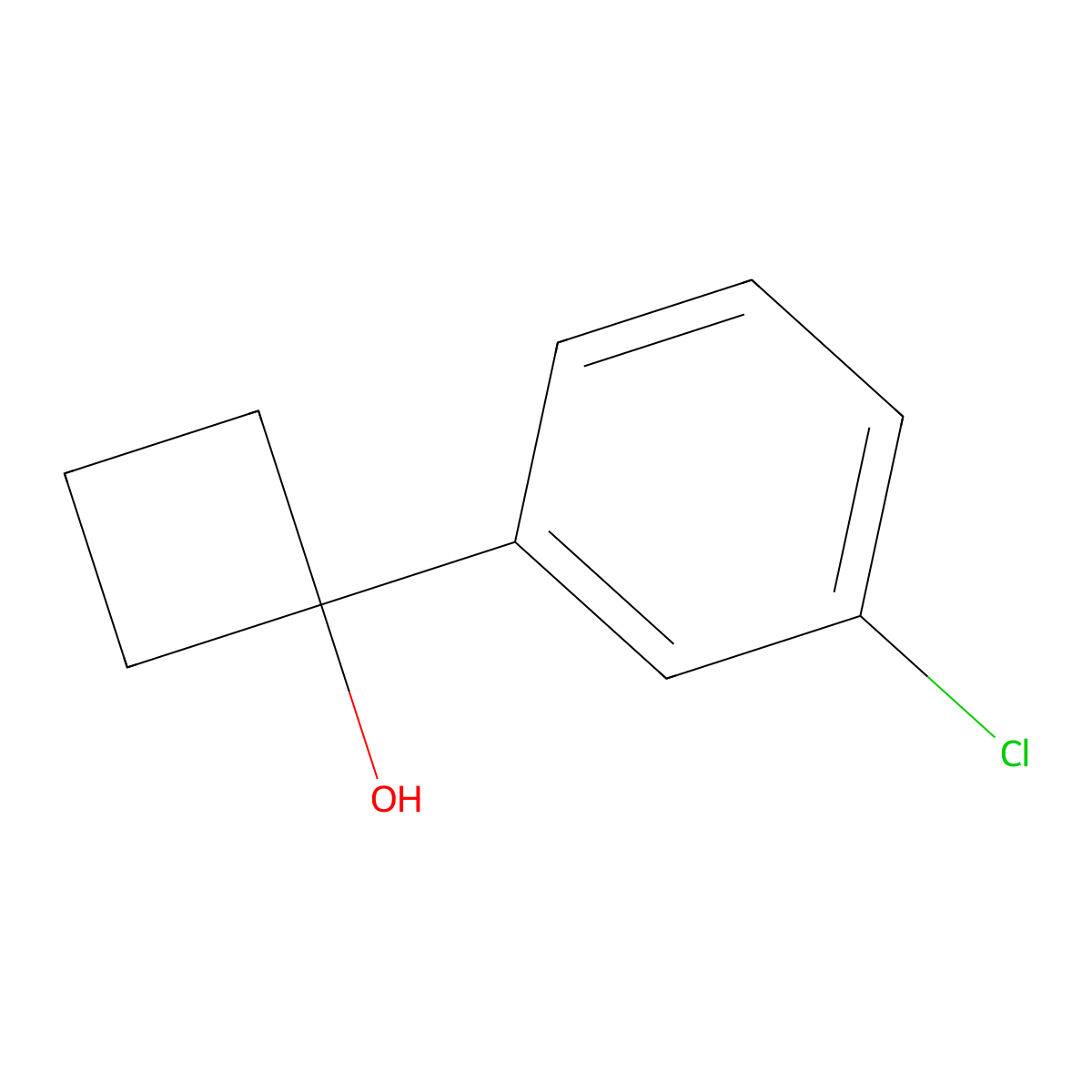 1-(3-Chlorophenyl)cyclobutanol molecular structure, CAS 1511478-54-8