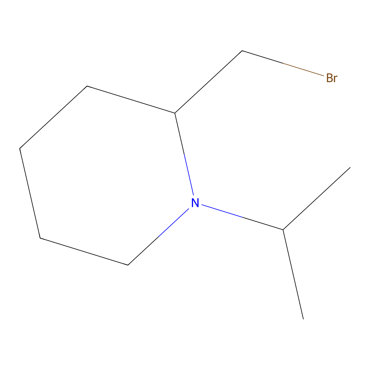 2-(Bromomethyl)-1-(propan-2-yl)piperidine molecular structure, CAS 1511482-92-0