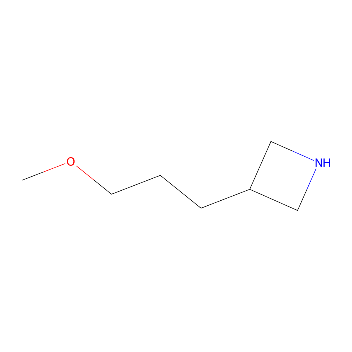 3-(3-Methoxypropyl)azetidine molecular structure, CAS 1511495-36-5