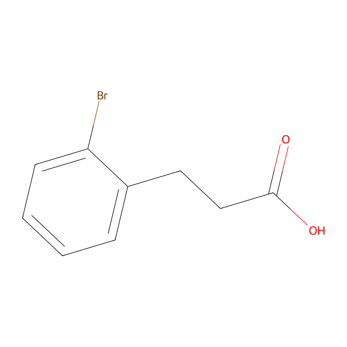 3-(2-Bromophenyl)propionic acid molecular structure, CAS 15115-58-9
