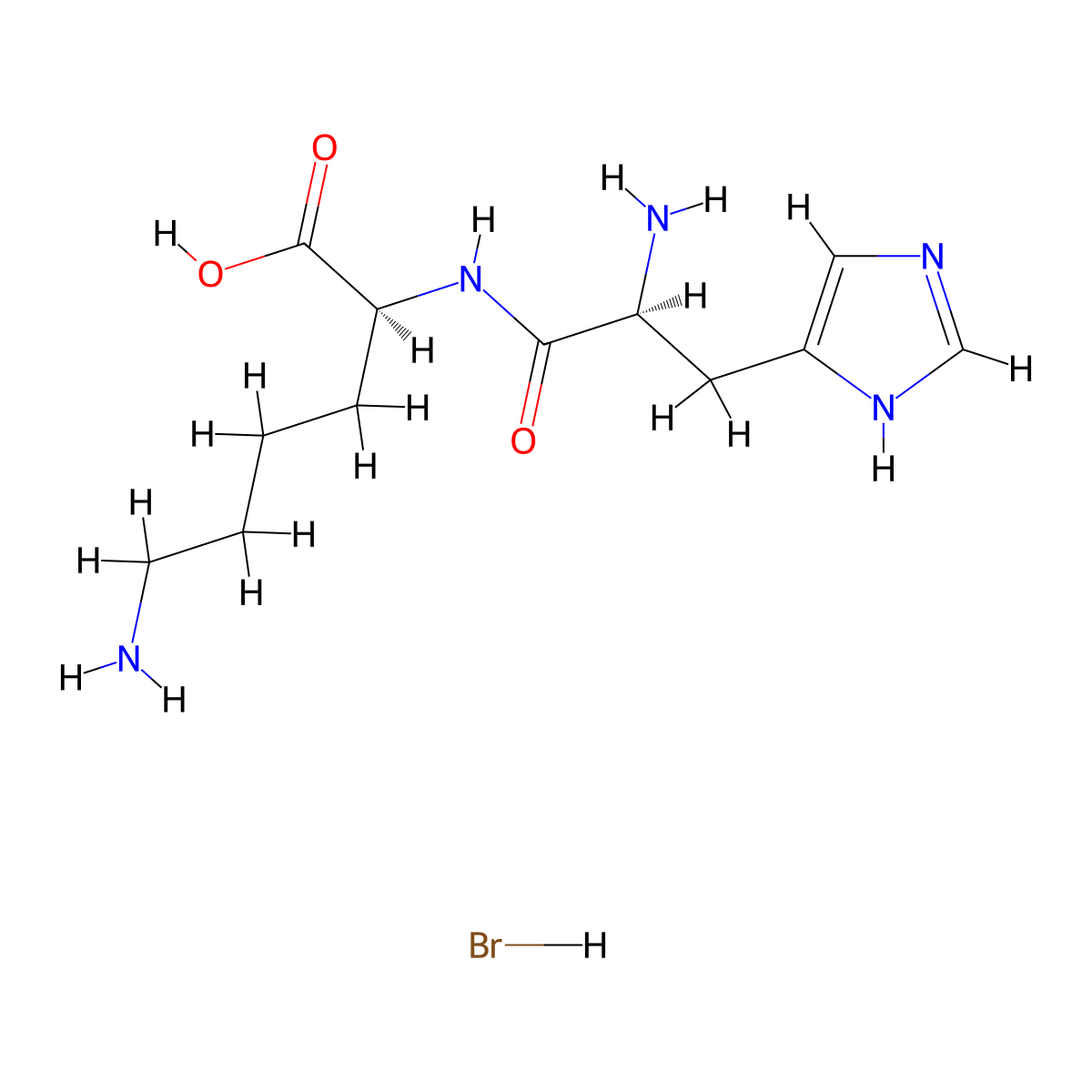 H-His-Lys-OH.HBr molecular structure, CAS 151151-29-0