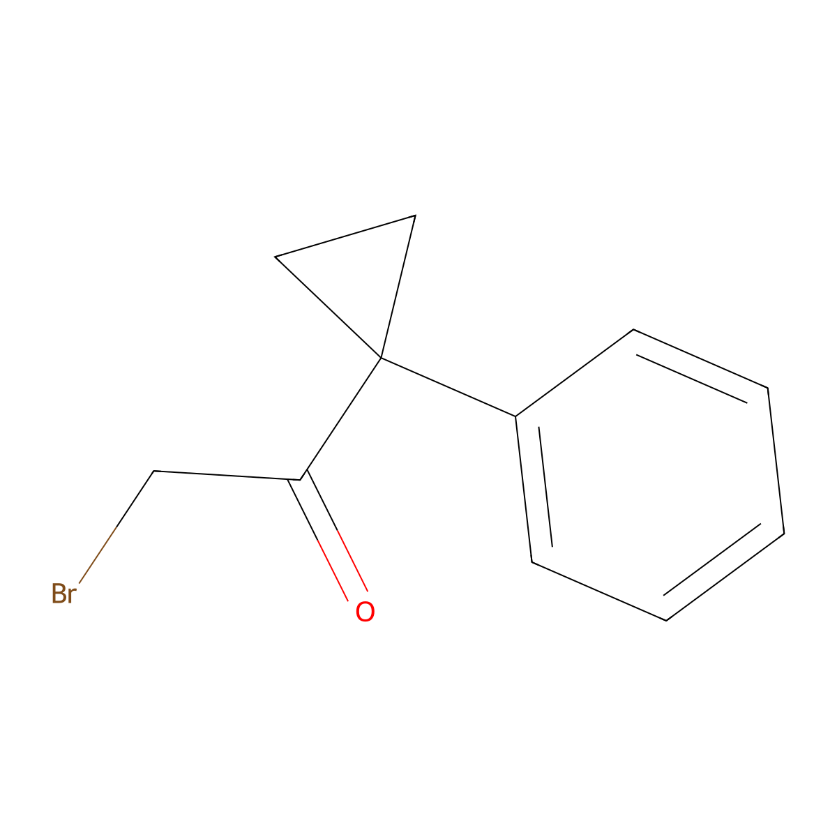 2-Bromo-1-(1-phenylcyclopropyl)ethan-1-one molecular structure, CAS 1511519-22-4