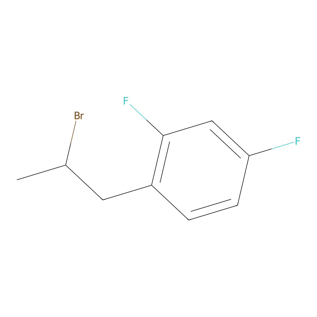 1-(2-Bromopropyl)-2,4-difluorobenzene molecular structure, CAS 1511523-23-1