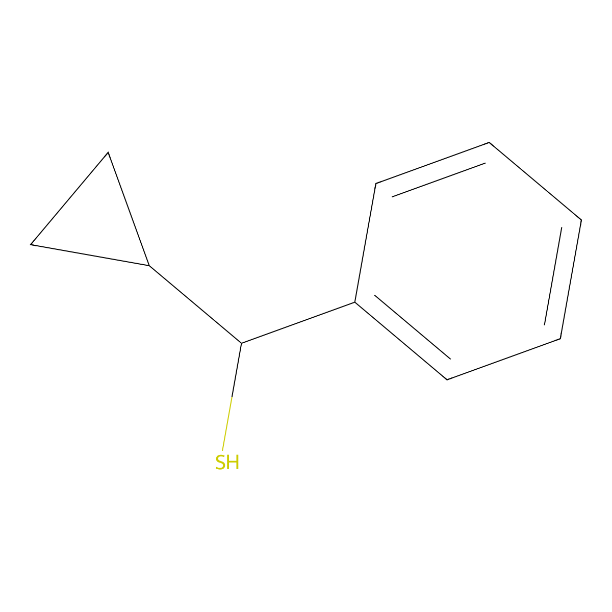 Cyclopropyl(phenyl)methanethiol molecular structure, CAS 151153-46-7