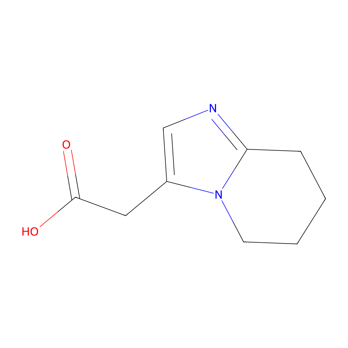 2-{5H,6H,7H,8H-imidazo[1,2-a]pyridin-3-yl}acetic acid molecular structure, CAS 1511530-96-3