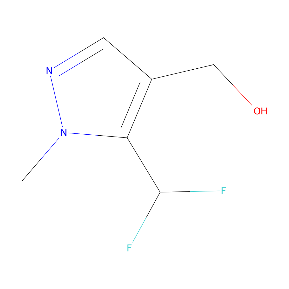 [5-(difluoromethyl)-1-methyl-1H-pyrazol-4-yl]methanol molecular structure, CAS 1511555-74-0