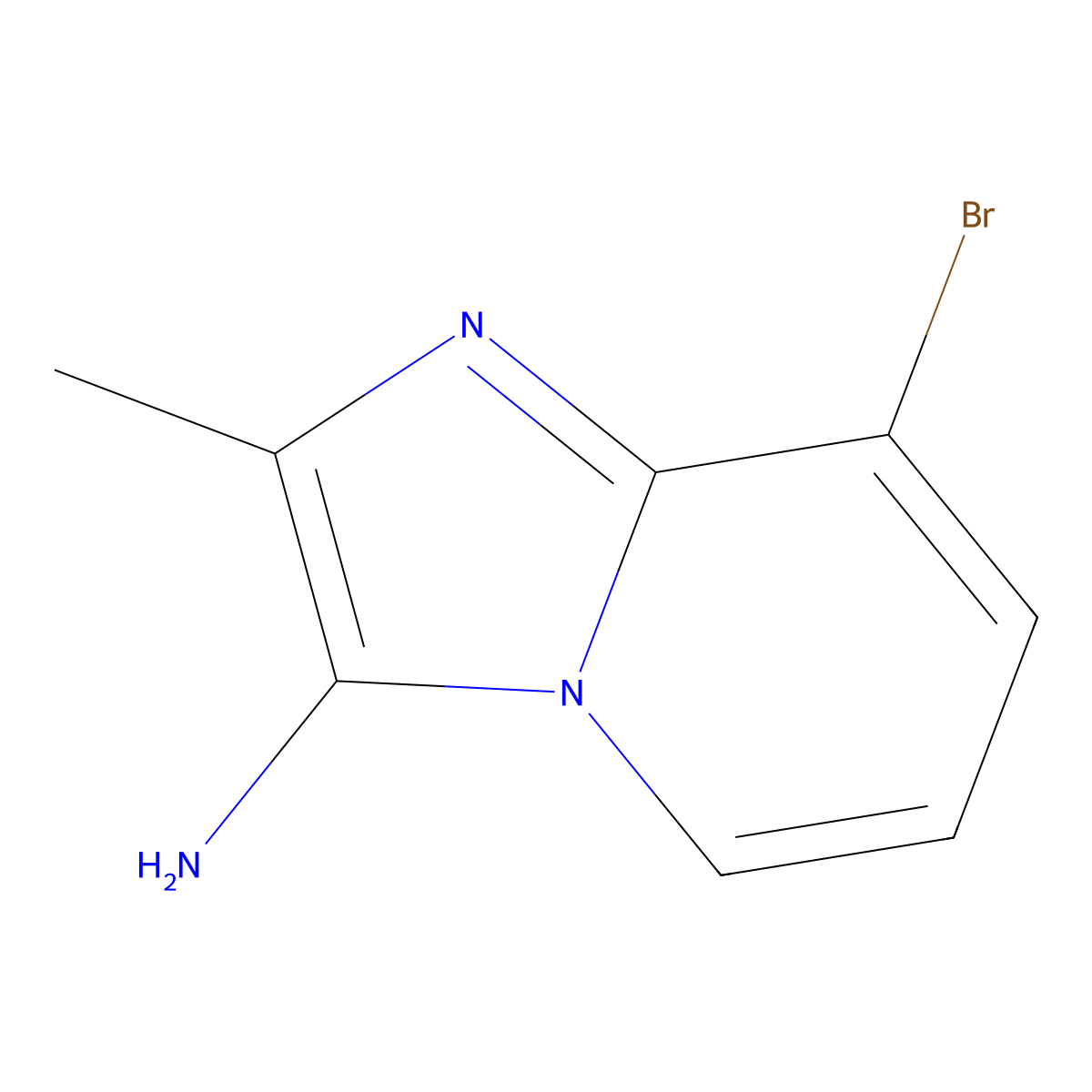 8-Bromo-2-methylimidazo[1,2-a]pyridin-3-amine molecular structure, CAS 1511557-22-4