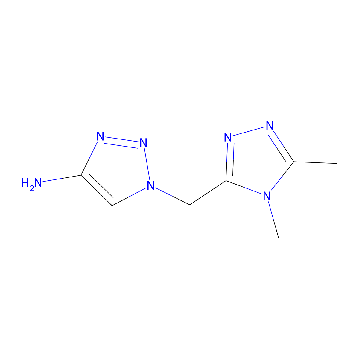 1-[(dimethyl-4H-1,2,4-triazol-3-yl)methyl]-1H-1,2,3-triazol-4-amine molecular structure, CAS 1511565-15-3