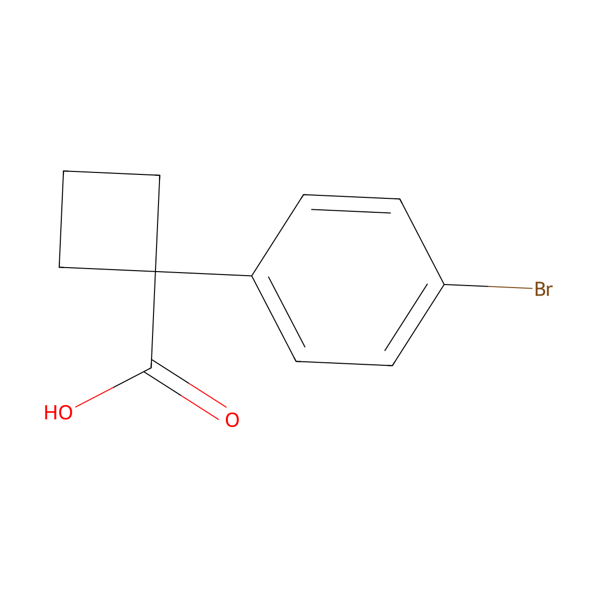 1-(4-Bromophenyl)cyclobutane-1-carboxylic acid molecular structure, CAS 151157-49-2