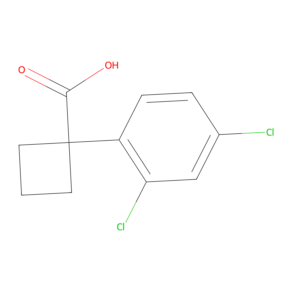 1-(2,4-Dichlorophenyl)cyclobutanecarboxylic acid molecular structure, CAS 151157-50-5