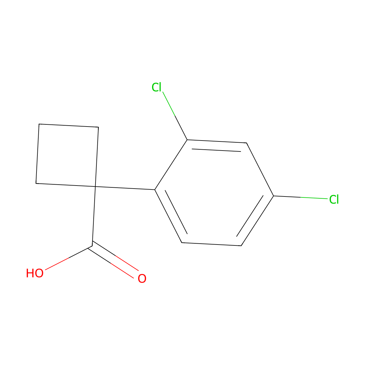 1-(2,4-Dichlorophenyl)cyclobutanecarboxylic acid molecular structure, CAS 151157-50-5