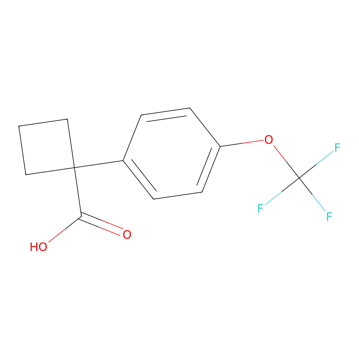 1-[4-(Trifluoromethoxy)phenyl]cyclobutanecarboxylic Acid molecular structure, CAS 151157-53-8
