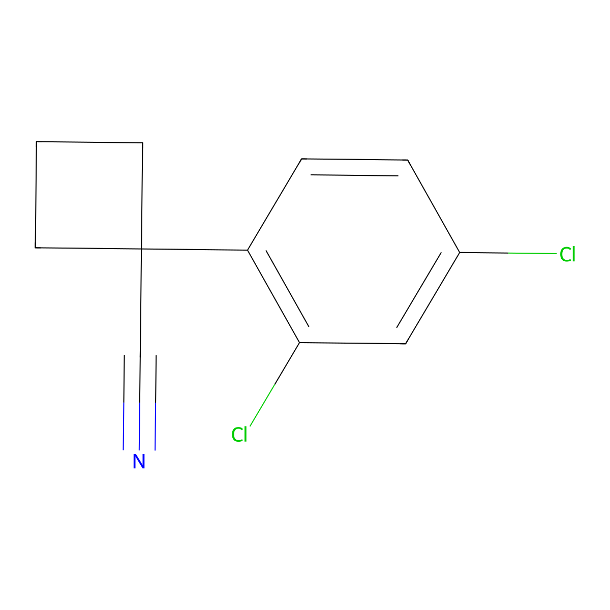 1-(2,4-Dichlorophenyl)cyclobutanecarbonitrile molecular structure, CAS 151157-59-4