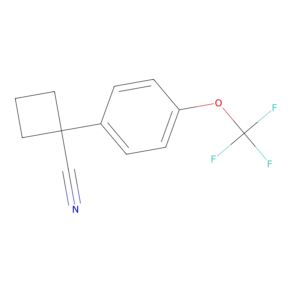 1-[4-(Trifluoromethoxy)phenyl]cyclobutanecarbonitrile molecular structure, CAS 151157-62-9