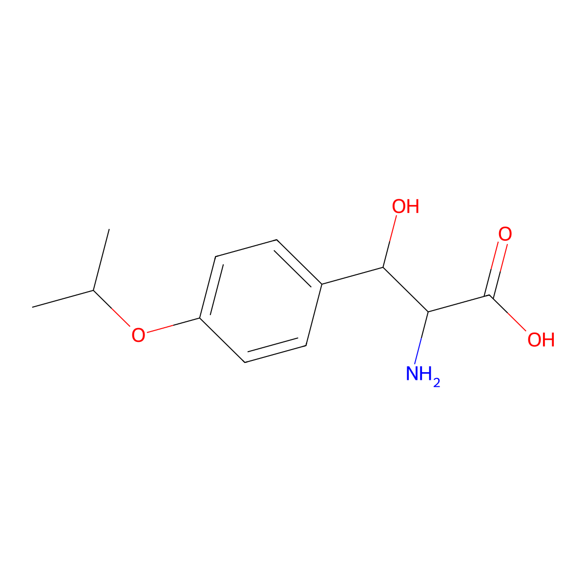 2-Amino-3-hydroxy-3-(4-isopropoxyphenyl)propanoic acid molecular structure, CAS 1511574-36-9